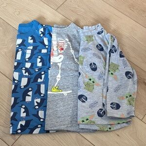 Kids Pajamas Set - Blue, Gray, and Multicolor